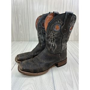 Dan Post Boots Mens 10 D Badlands Western Boot Cowboy Brown Square Toe 3974